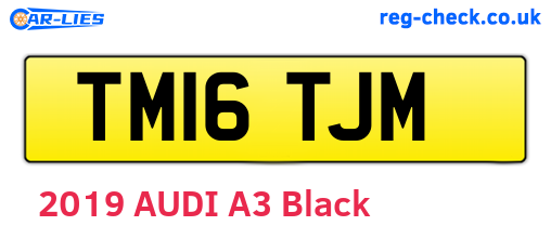 TM16TJM are the vehicle registration plates.