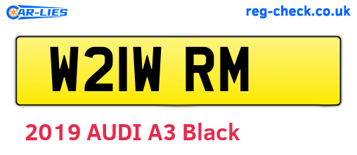W21WRM are the vehicle registration plates.