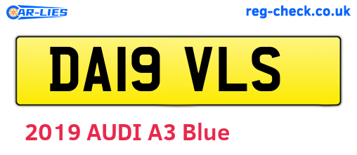 DA19VLS are the vehicle registration plates.