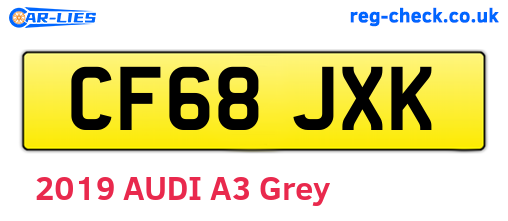 CF68JXK are the vehicle registration plates.