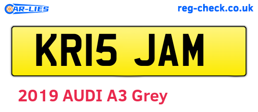 KR15JAM are the vehicle registration plates.