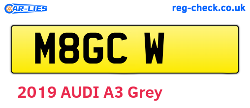 M8GCW are the vehicle registration plates.