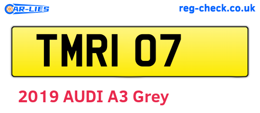 TMR107 are the vehicle registration plates.