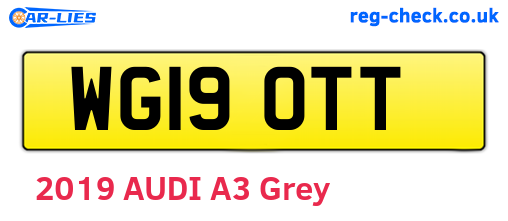 WG19OTT are the vehicle registration plates.