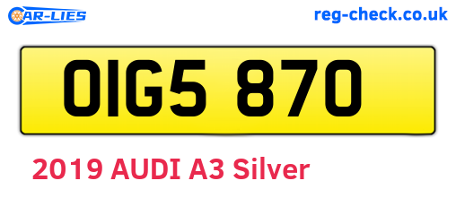 OIG5870 are the vehicle registration plates.