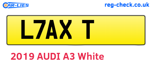 L7AXT are the vehicle registration plates.