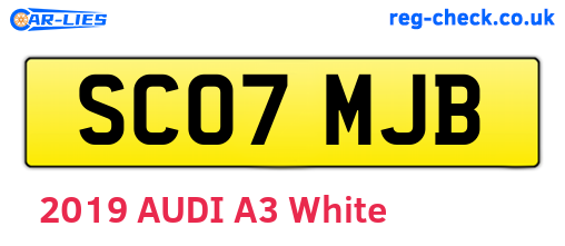 SC07MJB are the vehicle registration plates.