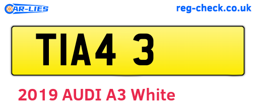 TIA43 are the vehicle registration plates.