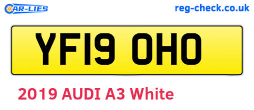 YF19OHO are the vehicle registration plates.