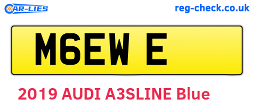 M6EWE are the vehicle registration plates.