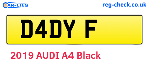 D4DYF are the vehicle registration plates.
