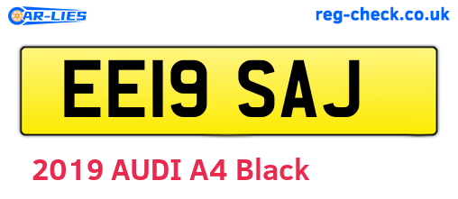 EE19SAJ are the vehicle registration plates.