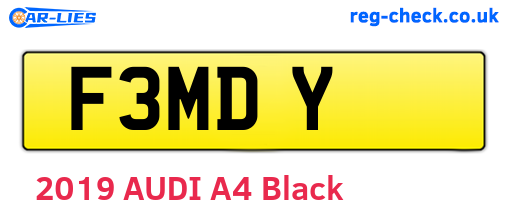 F3MDY are the vehicle registration plates.