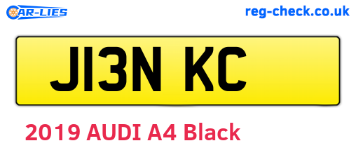 J13NKC are the vehicle registration plates.