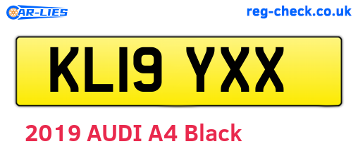 KL19YXX are the vehicle registration plates.