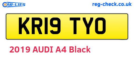 KR19TYO are the vehicle registration plates.