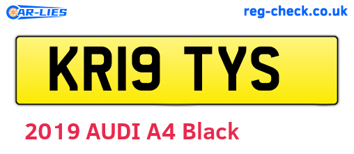 KR19TYS are the vehicle registration plates.