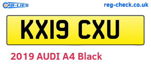KX19CXU are the vehicle registration plates.