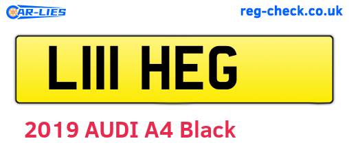 L111HEG are the vehicle registration plates.