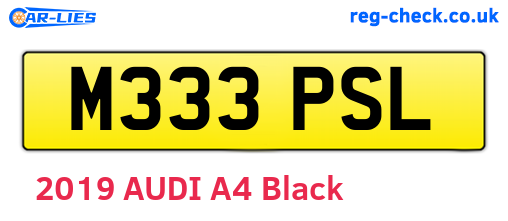M333PSL are the vehicle registration plates.