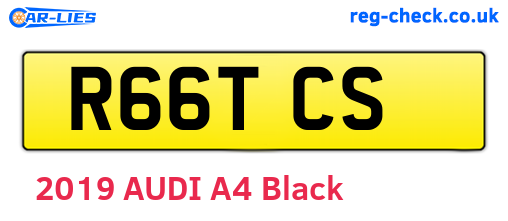 R66TCS are the vehicle registration plates.