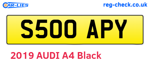 S500APY are the vehicle registration plates.
