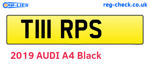 T111RPS are the vehicle registration plates.