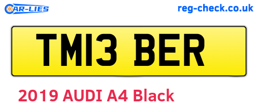 TM13BER are the vehicle registration plates.
