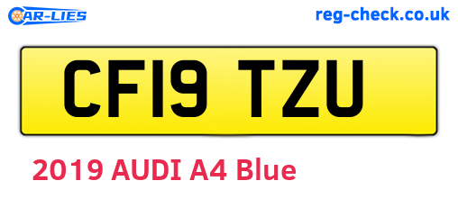 CF19TZU are the vehicle registration plates.