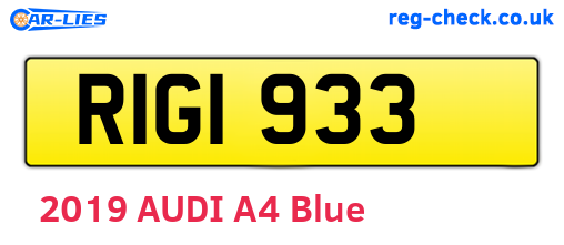 RIG1933 are the vehicle registration plates.