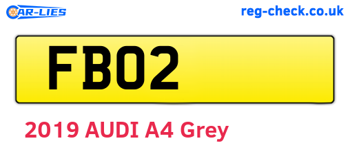 FBO2 are the vehicle registration plates.