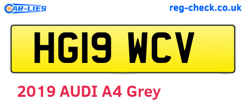 HG19WCV are the vehicle registration plates.