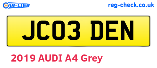 JC03DEN are the vehicle registration plates.