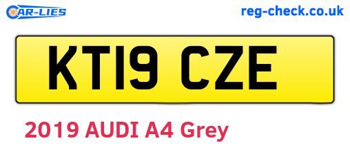 KT19CZE are the vehicle registration plates.
