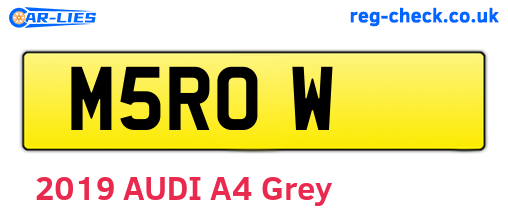 M5ROW are the vehicle registration plates.