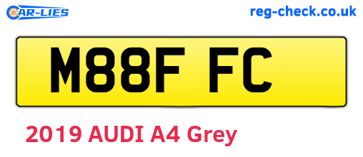 M88FFC are the vehicle registration plates.