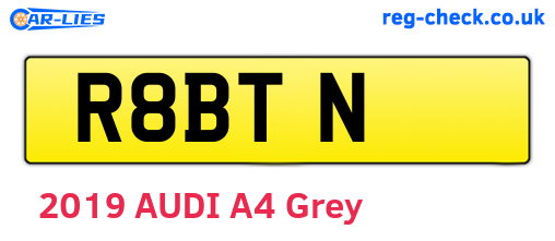 R8BTN are the vehicle registration plates.