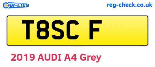 T8SCF are the vehicle registration plates.