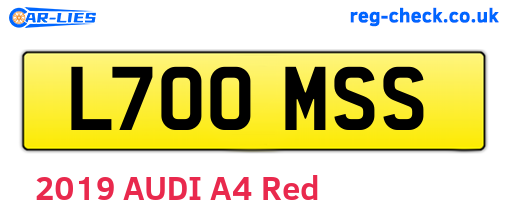 L700MSS are the vehicle registration plates.