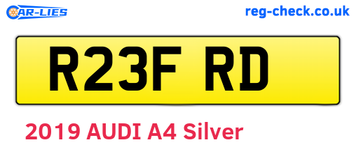 R23FRD are the vehicle registration plates.