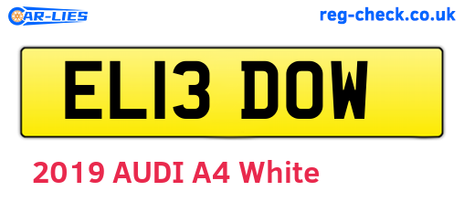 EL13DOW are the vehicle registration plates.