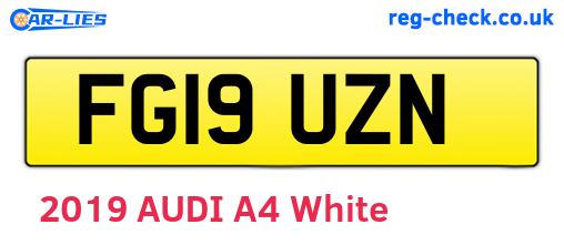 FG19UZN are the vehicle registration plates.