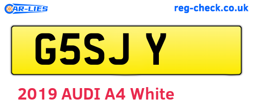 G5SJY are the vehicle registration plates.