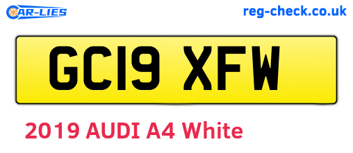 GC19XFW are the vehicle registration plates.