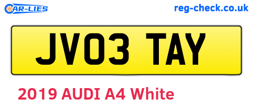 JV03TAY are the vehicle registration plates.