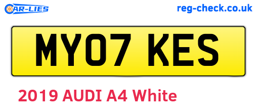 MY07KES are the vehicle registration plates.