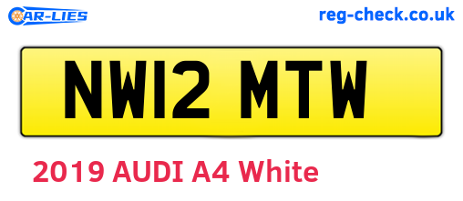NW12MTW are the vehicle registration plates.