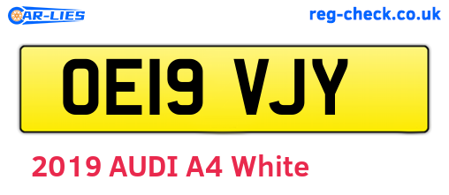 OE19VJY are the vehicle registration plates.