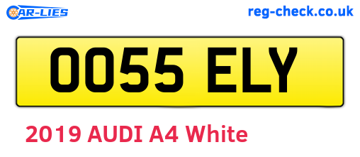 OO55ELY are the vehicle registration plates.