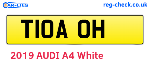 T10AOH are the vehicle registration plates.